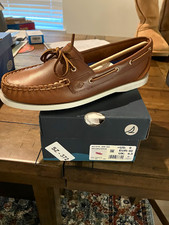 Sperry Top-Sider AO1EYE WM-200 Brown Leather Boat Shoes Lace Up Women s 9