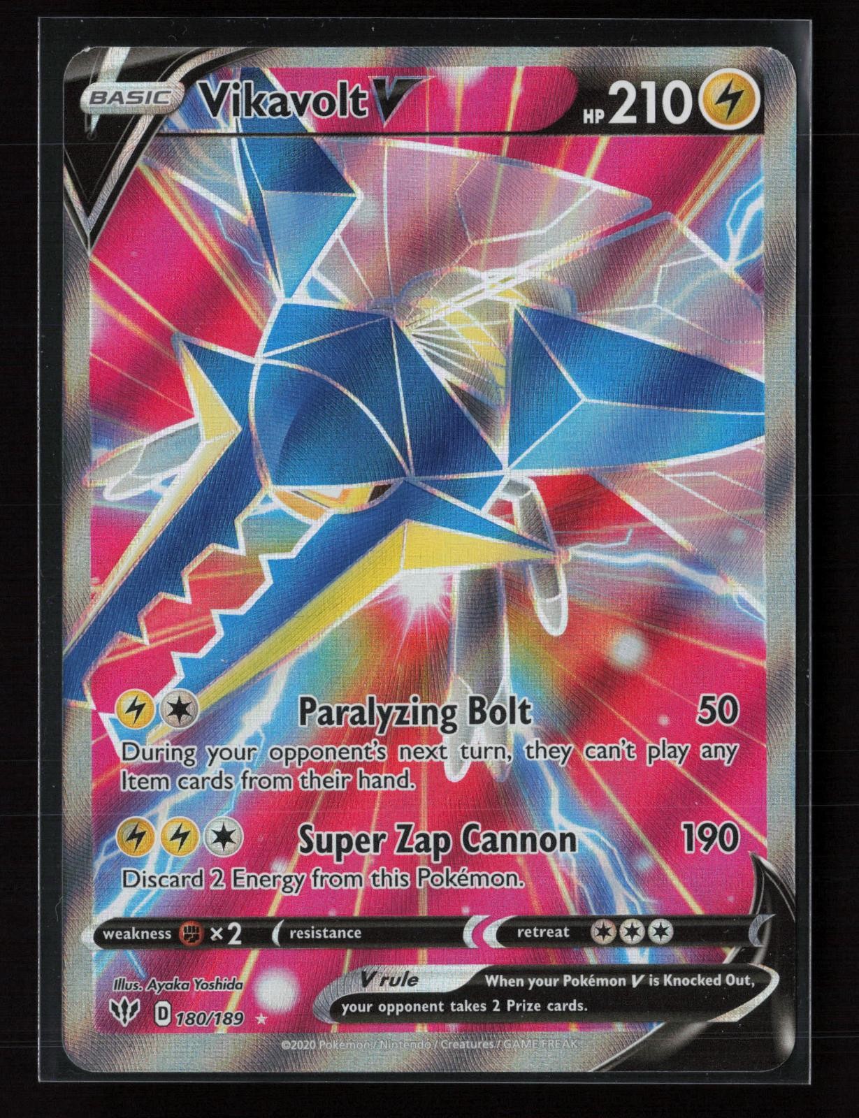 Vikavolt V 180/189 Ultra Rare Darkness Ablaze Pokemon Holo