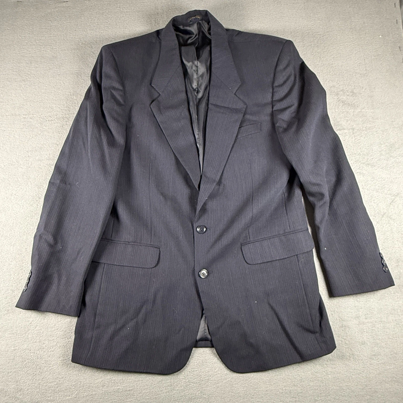 Polo Field Designer Collection Wool Navy Striped Sport Coat Jacket Sz L40
