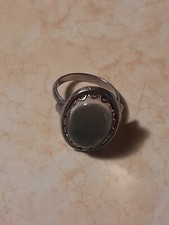 Vintage 1970  s Adjustable Black Stone Mood Ring Does not change colors