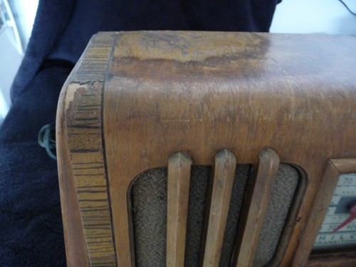 PHILCO PT-49 TRANSITONE WOOD TUBE TABLE RADIO- "THE HARP" *WORKING* - Picture 20 of 22