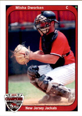 2002 New Jersey Jackals Warning Track #21 Misha Dworken Sarasota Florida FL Card