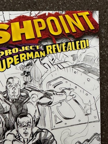 Flashpoint #3 Proyecto Superman Revelado Kubert Boceto Arte Cubierta DC Comics Casi Nuevo - Imagen 6 de 6