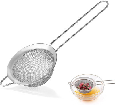 Fine Mesh Strainers for Kitchen,  Stainless Steel Metal Hand Small Mini Sieve St