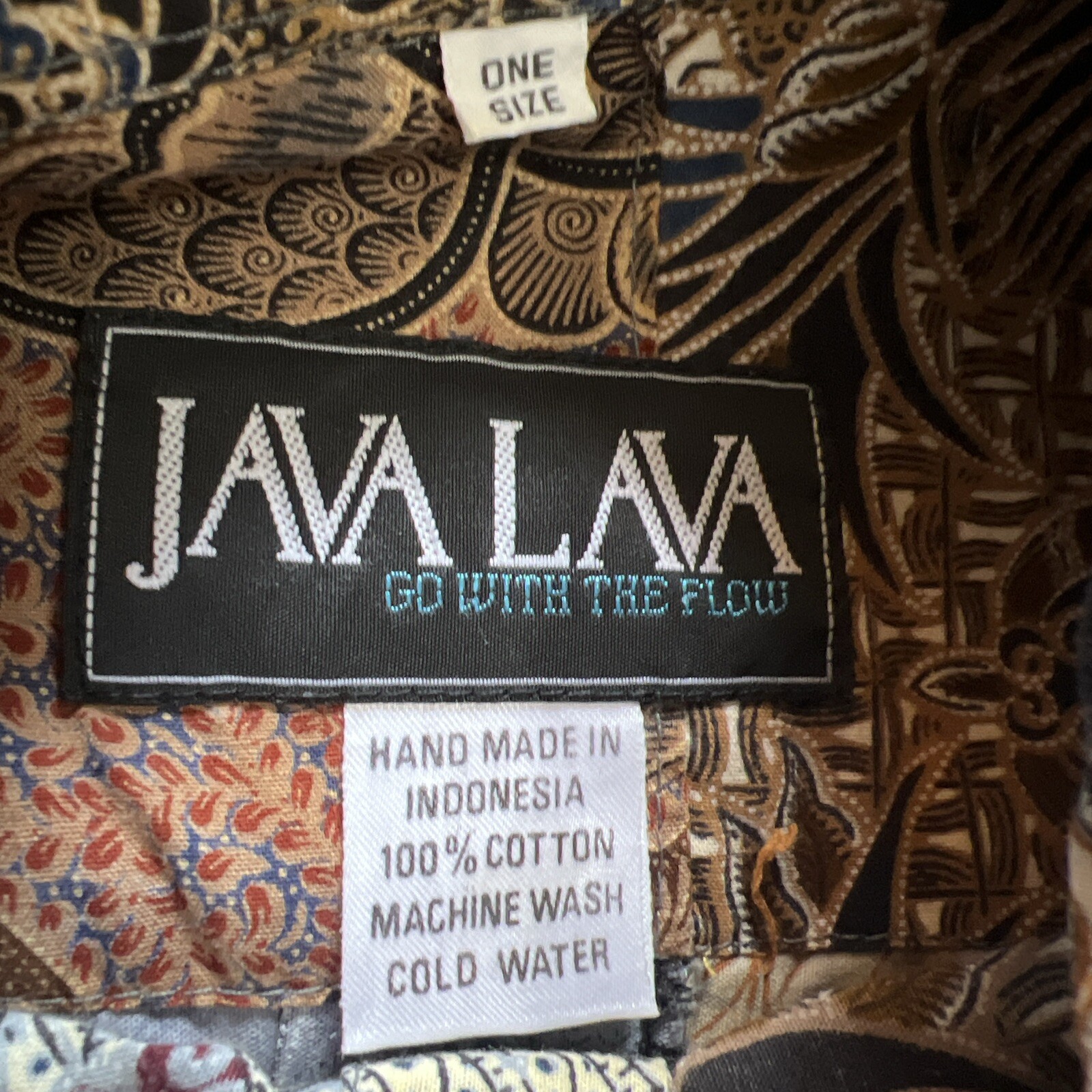 VTG Java Lava Patchwork Retro Paisley Floral Shir… - image 2