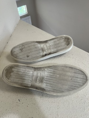 M Gemi Womens Cerchio Woven Leather Sneakers S Slip On Shoes Gray Size 10 READ - Picture 7 of 9
