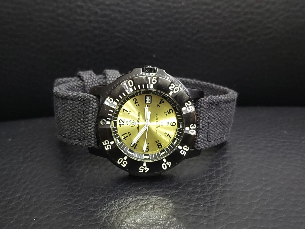 SMITH WESSON H3 Tactical Commander All Black Steel Diver Watch