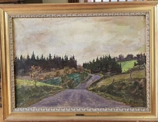 Large Danish Landscape By Brandgaard Andersen Oil On Canvas