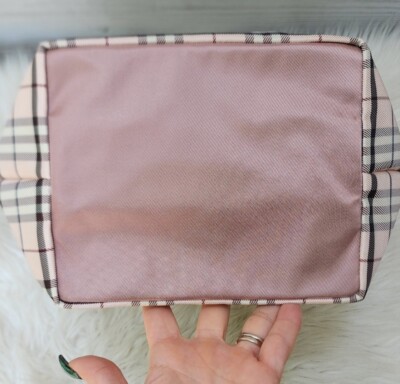 NWT Burberry Blue Label Pink Nova Check Mini Tote Rare | eBay