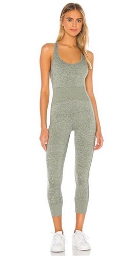 Free People Movement First Place Jumpsuit in Heather Olive Ash, Size XS
