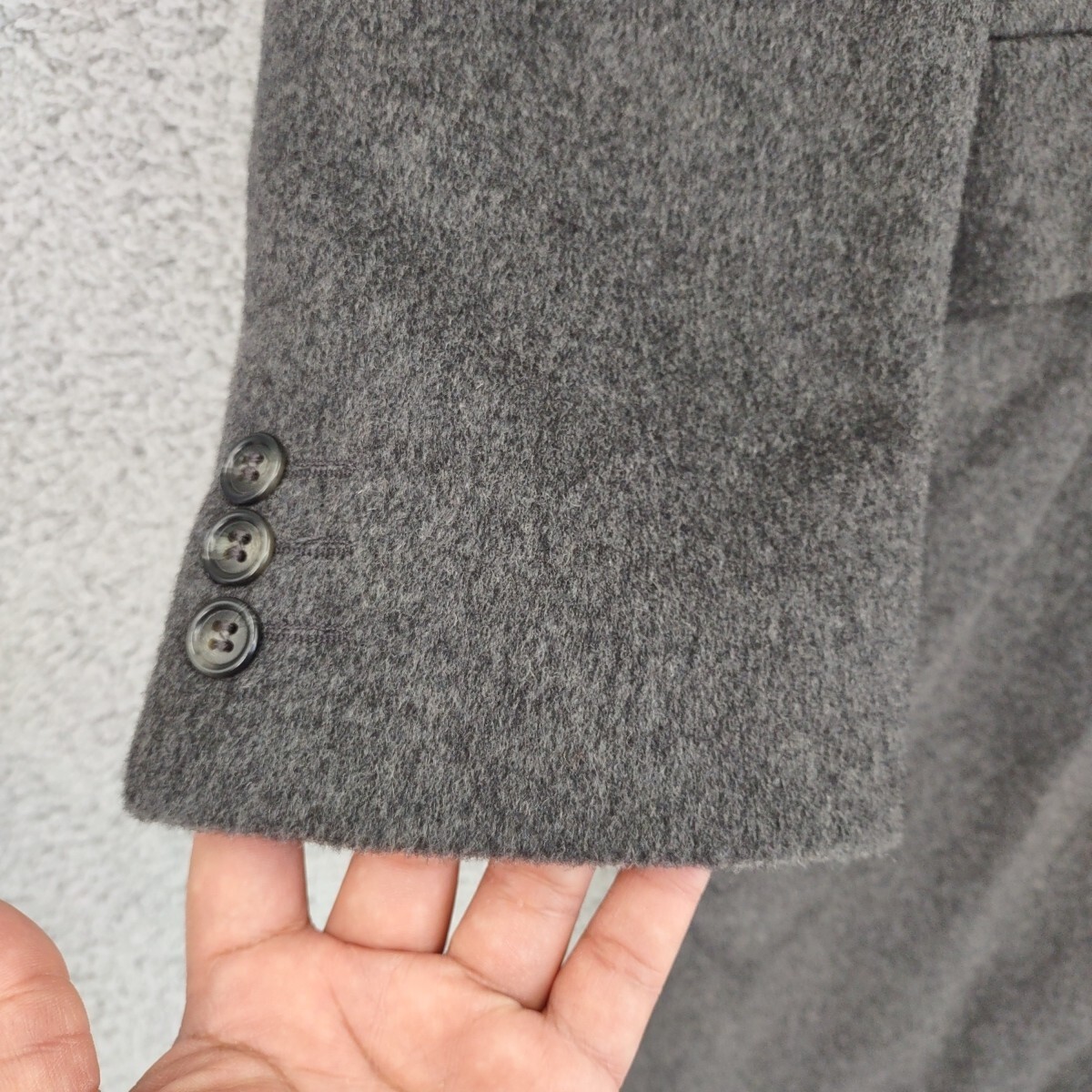 FILA Cappotto uomo Hammersley 42R grigio misto lana cashmere giacca lunga made in England Savile