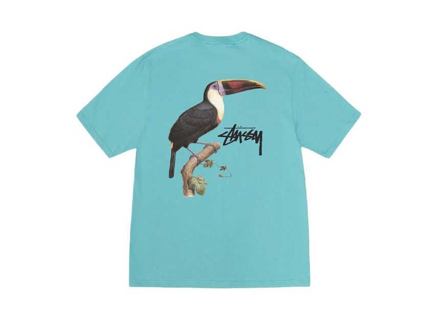 ★韓国の人気★【STUSSY】★Toucan T-Shirt Whit.e★ Stussy Toucan Tee Black Fog Ocean White 4colors Size S-XXL