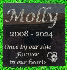 Pet Memorial Grave Stone Garden Headstone Cemetery Marker for Cat or Dog d2