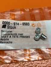 GENUINE STIHL CHAINSAW BAR TIP REPLACEMENT 5X6 RIVET (QTY 3) 0000-974-0503 —B21