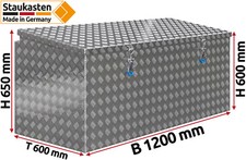 Pritschenbox,Pritschenkasten aus Alu B1200 x H 650/600 x T 600 "Made in Germany"