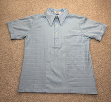 Vintage 60s 70s JC Penney Polo Shirt Size Medium Men's Dagger collar Disco