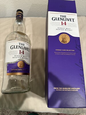  The Glenlivet 14 Year Scotch Empty Bottle With Box