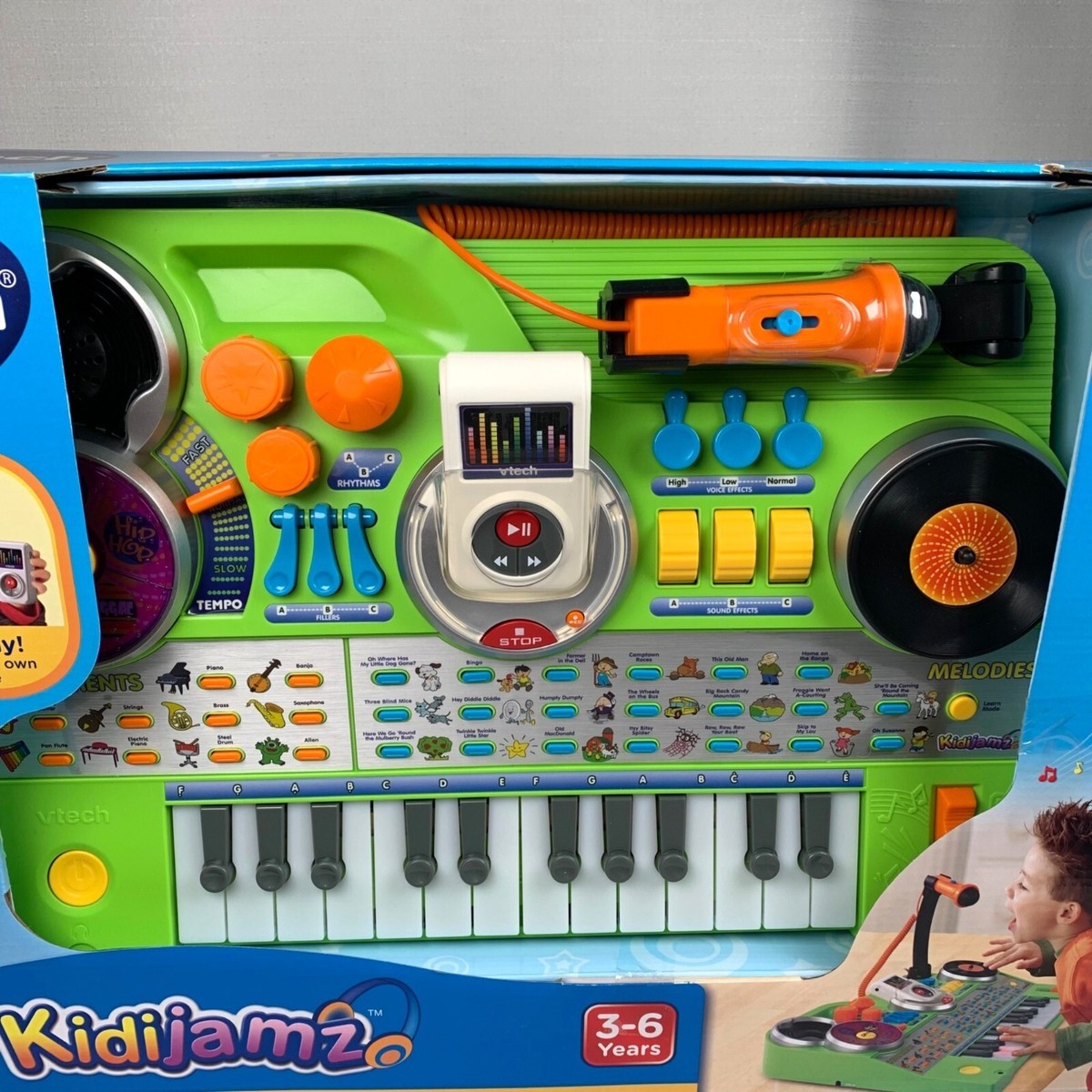 VTech KidiJamz DJ Music Studio Keyboard Microphone & Removable MP3
