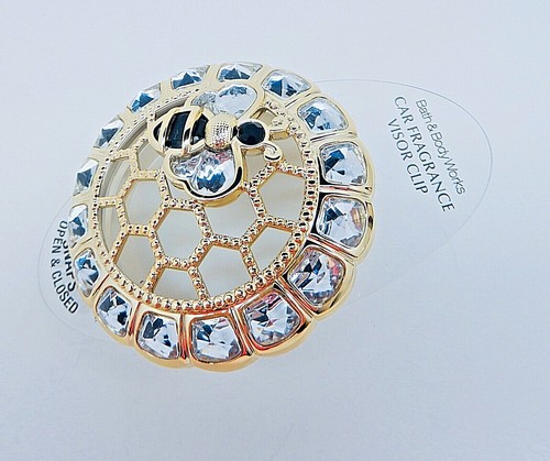 BATH & BODY WORKS SCENTPORTABLE DIAMOND GOLDEN QUEEN BEE CAR VISOR CLIP NEW - Picture 9 of 12