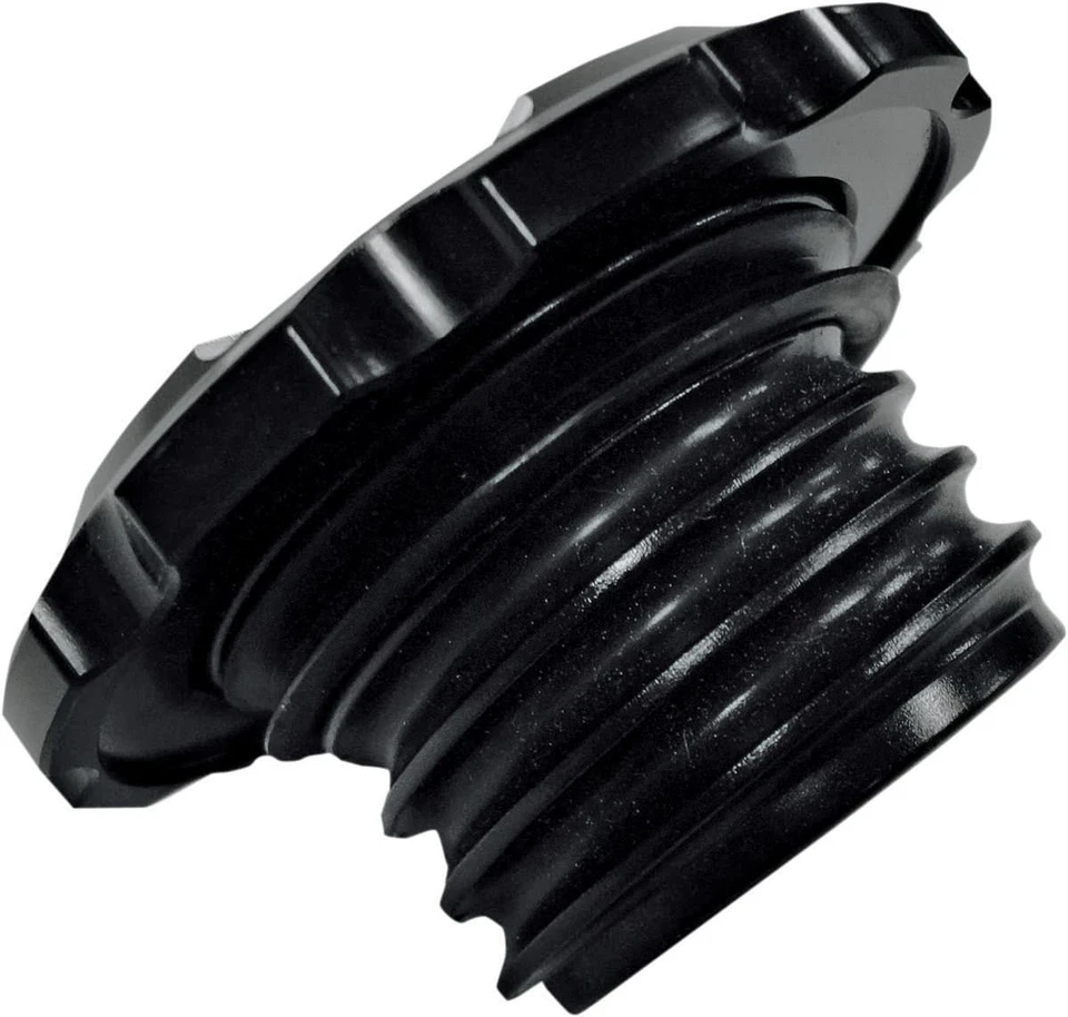 Tapa de gasolina dentada anodizada Joker Machine Techno 1996-17 Harley negra Foto 2 de 2