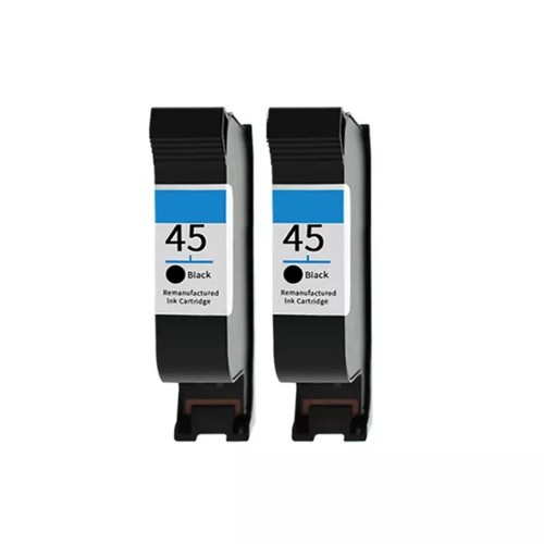 5PK HP 45 Black Ink Cartridges Non-OEM for Color Copier & Designjet Printers - Picture 11 of 13