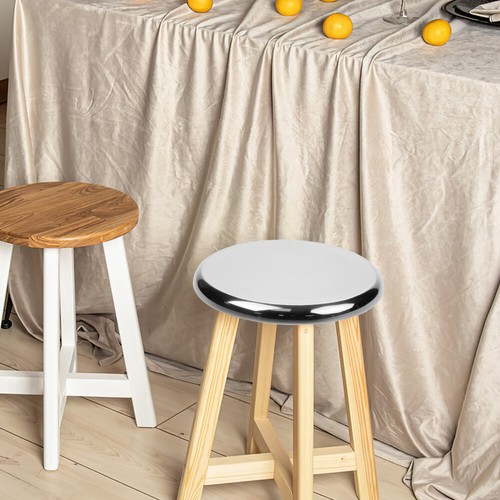 Thickened Round Stool Office Canteen Chair Seating Part Indoor Metal - Picture 4 of 12