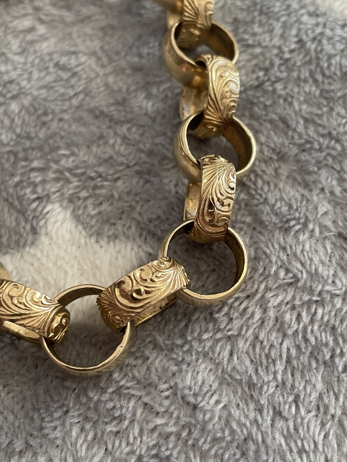 HEAVY 9CT GOLD BELCHER BRACELET 39.7 GRAMS 23.5CM FULL SHEFFIELD