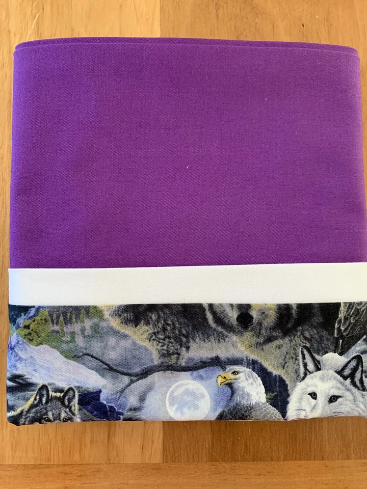 Hermosa funda de almohada Wolf & Eagle - 100 % algodón Foto 3 de 3