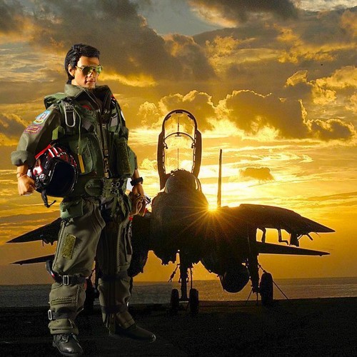 1/6 Maverick Backdrop 15"x15" For 1/6 Top Gun Pilot Tom Cruise Dragon