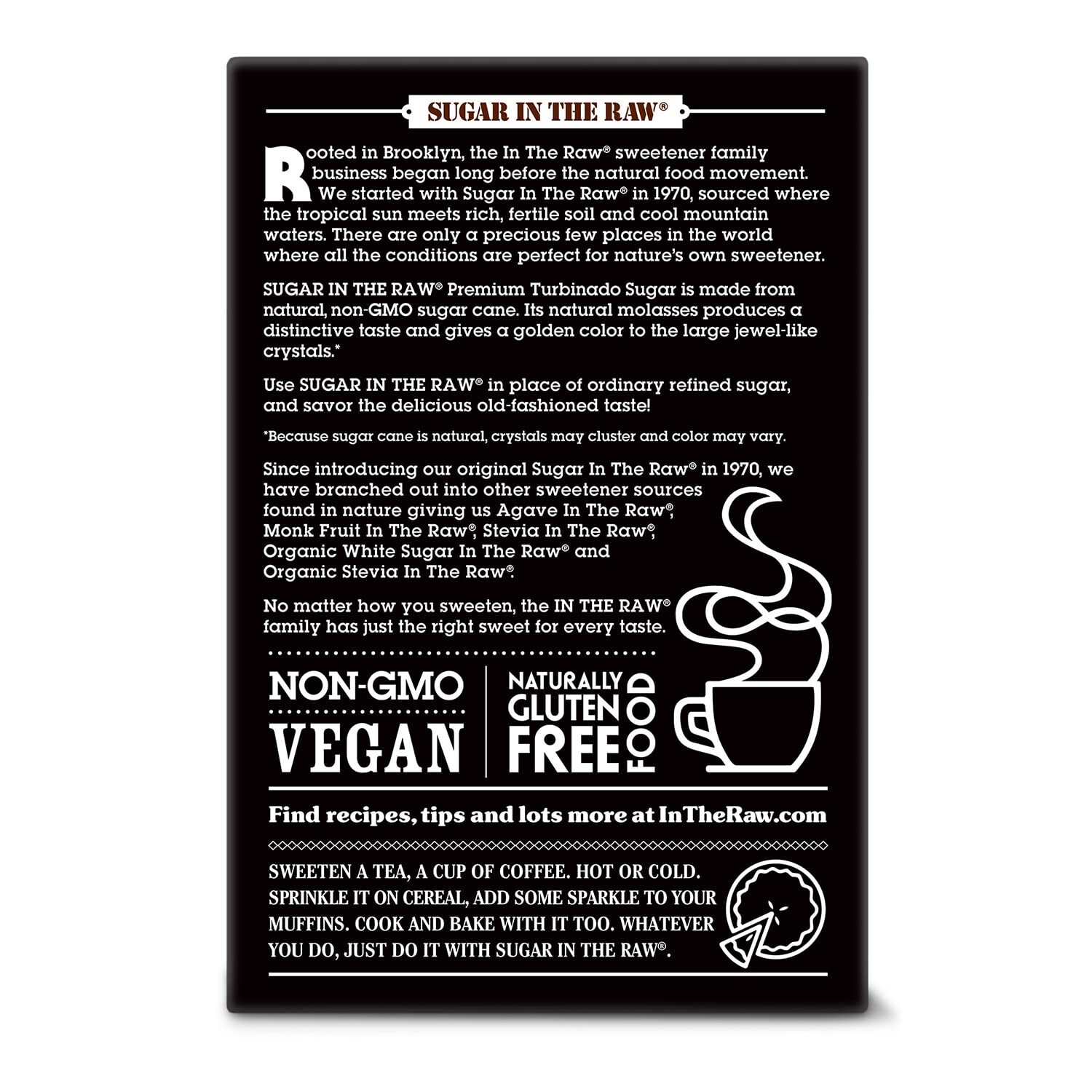 Sugar In The Raw Granulated Turbinado Cane Sugar, No Added Flavors or erythr...