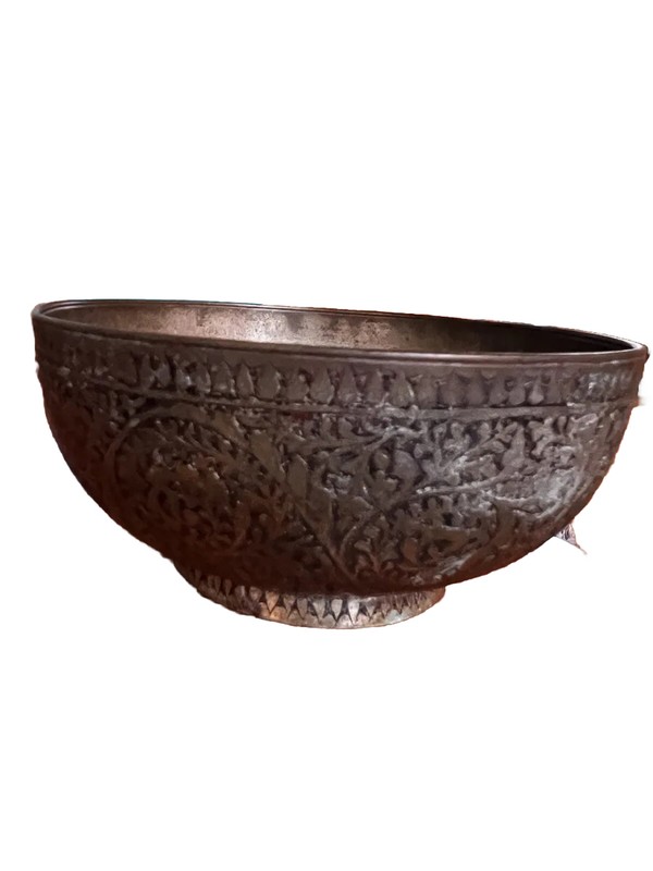 Antique Bronze or Copper Metal Bowl