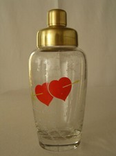 Cocktail Shaker Glas Messing ca. 50er/60er Jahre (Vintage)