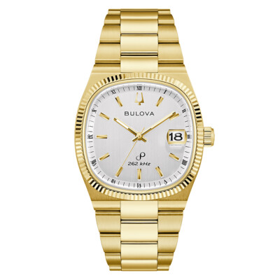 Bulova Men's Wristwatch Super Seville Gold Coloured 97B223