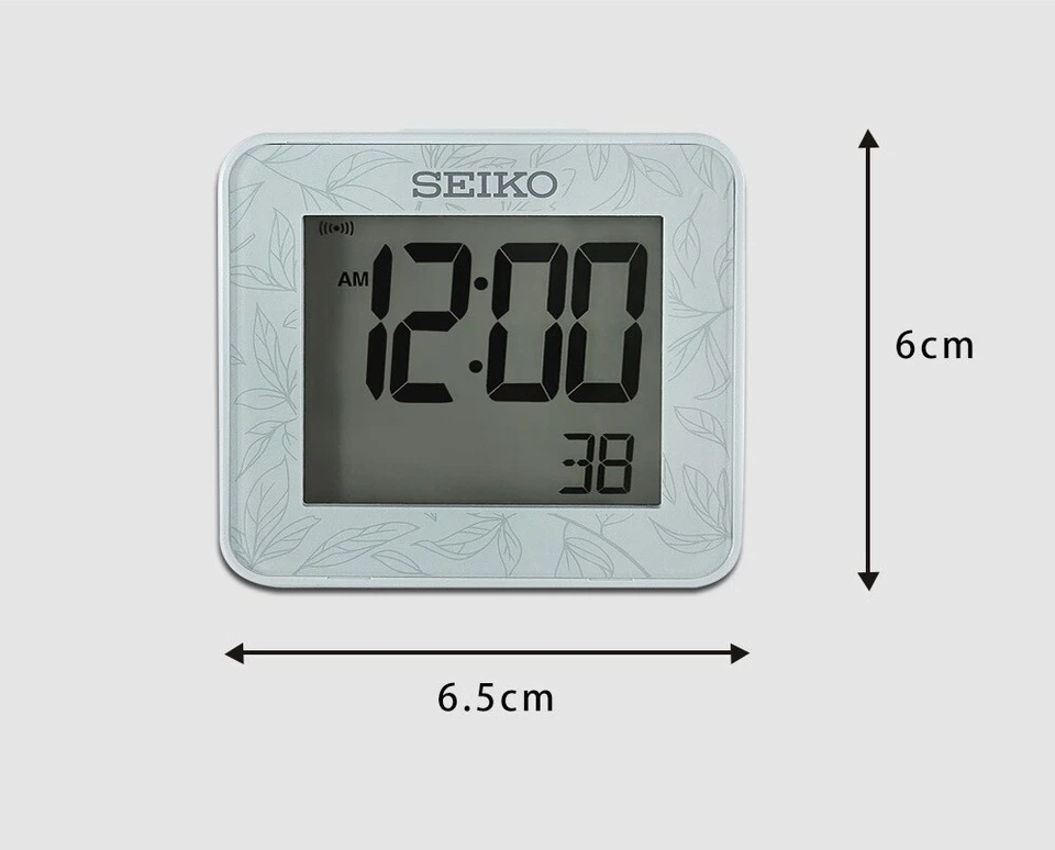 Seiko Digital Stopwatch Beep Alarm Clock QHL097 night light Calendar 12hr/24hr - Image 2 of 4