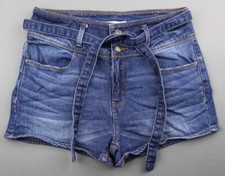 Women's 2020 Mudd FLX Stretch High Rise Shortie Jean Shorts With Belt Size 11