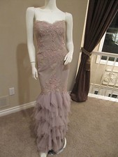 Pronovias Barcelona Mother of the Occassion Formal Gown Sz 10 Taupe, Beige