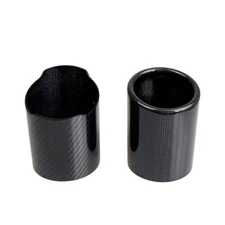 Car Exhaust Pipe Real Carbon Fiber Cover Exhaust Tip Muffler End Pipe Universal