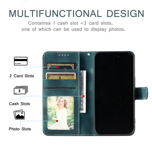 Flip Leather Phone Case for Samsung S25 Ultra S24 Plus S23 Magnetic Wallet Cover - 第 4/18 張圖片