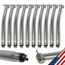 10 SANDENT Dental High Speed Handpiece Push Turbine Standard Clean Head 4/2 Hole