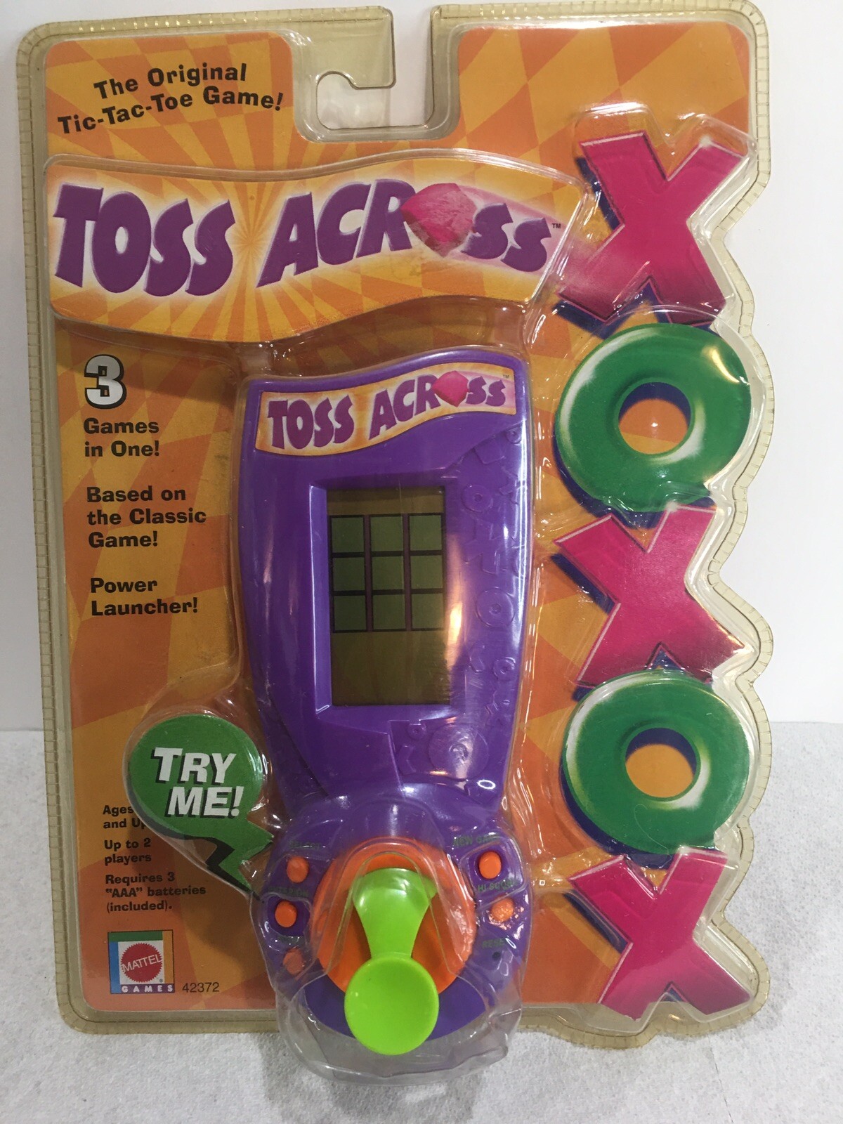 Vintage “Toss Across” Handheld Electronic Game,Mattel (2000) Factory Sealed, Htf
