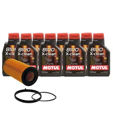 8L Motul 8100 X-CLEAN 5W40 Wix Filter Motor Oil Change Kit API SN