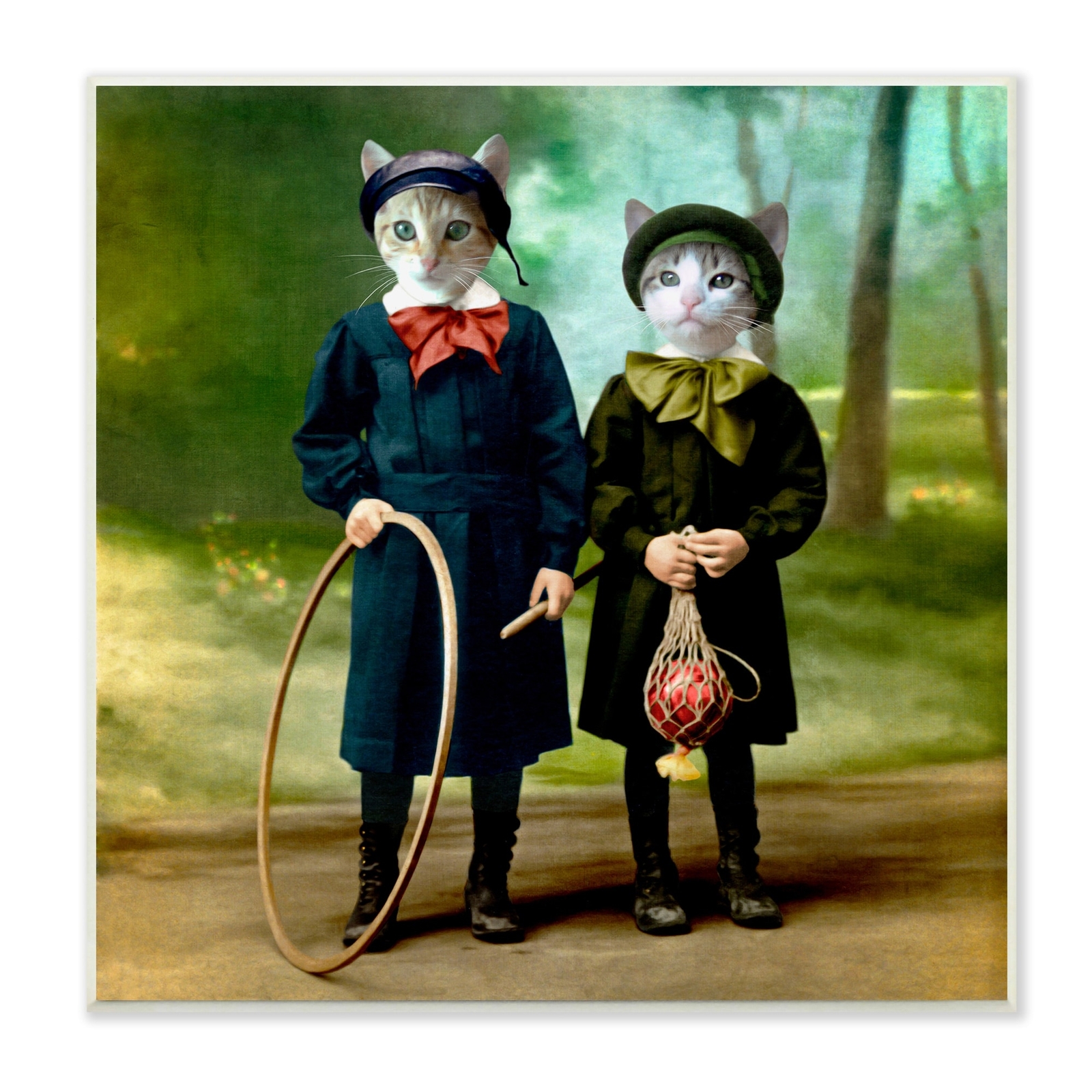 Stupell Cats Wearing Classic Clothing Vintage Style Portrait