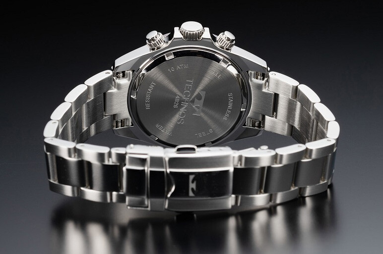 Technos Watch With Natural Diamonds Brown Ice Blue