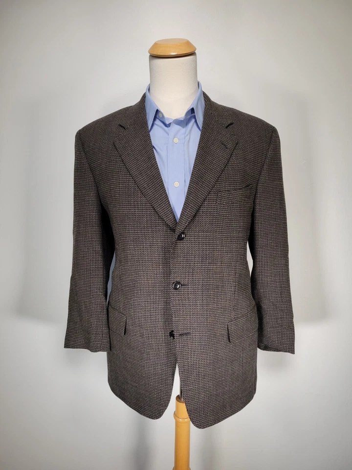 Спортивное пальто Samuelsohn из черного золота с геометрическим узором 44 R холщовое - Изображение 2 из 4