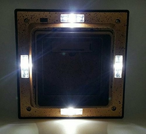 2 Pack 4" Black/White/Copper Solar Cap Light W/adapter for 3.5” Post SMD LED - Picture 17 of 18