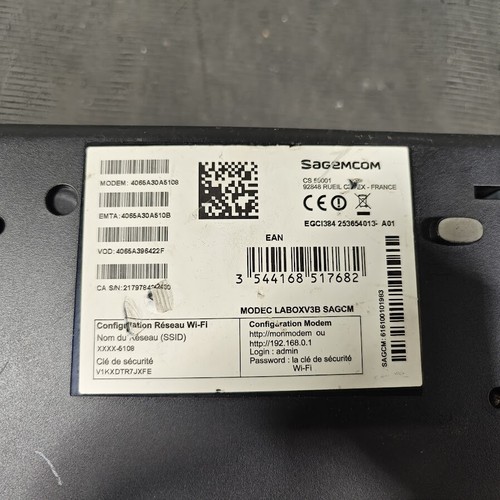 Modem Sagemcom LABOXV3B - Pour pièces, non testé, sans accessoires - Photo 10/10