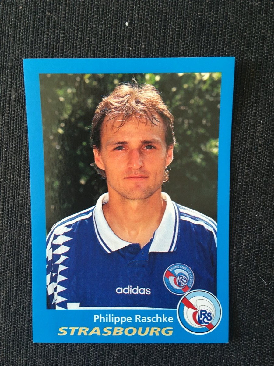 146 PHILIPPE RASCHKE RC STRASBOURG MEINAU PANINI FOOTBALL CARD 98 1997-1998
