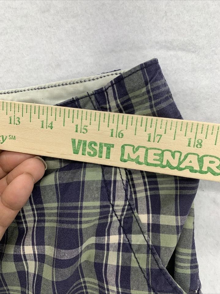 Pantalones Cortos Old Navy 100% Algodón Para Hombre Talla 34 Negro Cuadros Bermudas Verano Vacationcore Foto 4 de 4