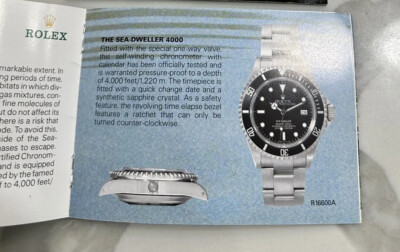 ロレックス サブマリーナ　小冊子14060 16610 16600 オイスタ OEM Rolex Submariner Booklet Manual Vintage 16610 16613 16618