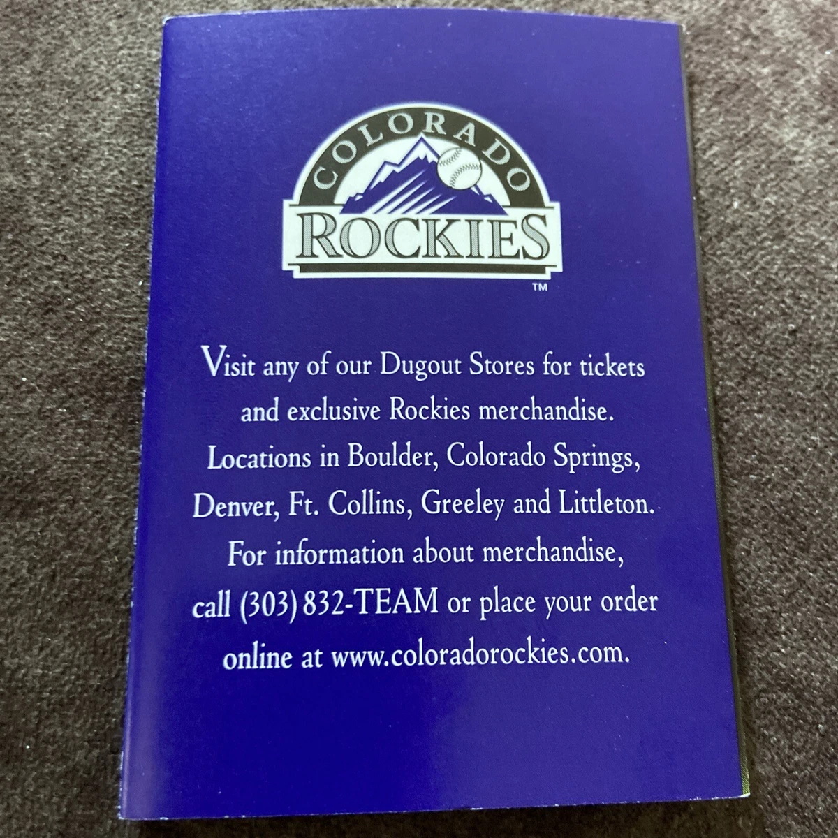 Rockies dugout sales store online